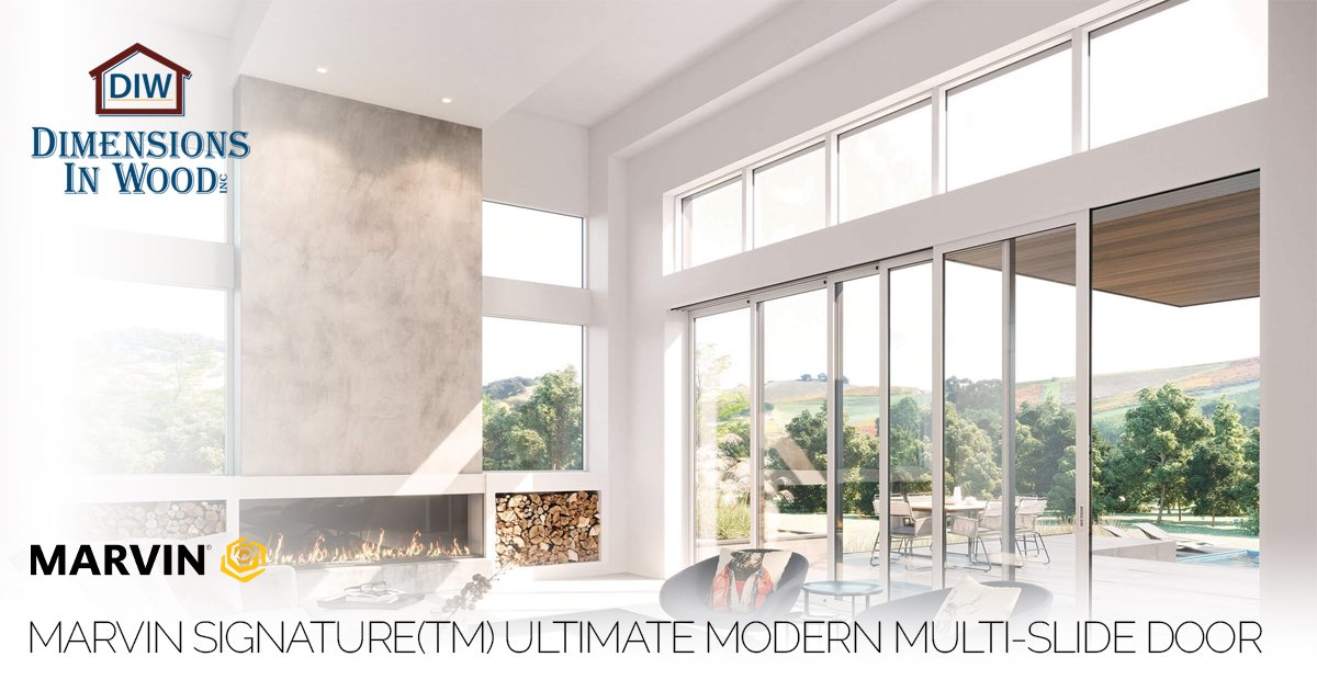 Marvin Signature(TM) Ultimate Modern Multi-Slide Door Marvin Signature Modern Multi-Slide Door Wall of Doors Expansive Views Outdoor Bi-Parting Uni-Directional Authorized Replacement Contractor Dimensions In Wood Columbia Missouri