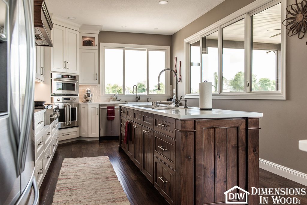 Whole Home Renovation Marvin Replacement Windows Doors High End Luxury Kitchen Renovation Ideas Farmhouse Two Tone Dark White Pantry Hidden Storage Columbia MO