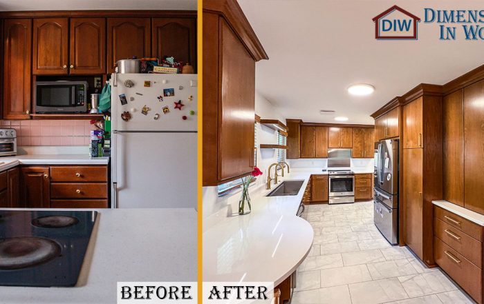 Luxury Kitchen Remodel Galley Workstation Gold Taps Quartz Countertops Stainless Steel Sink Custom Cabinets Renovation Columbia MO Missouri