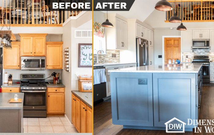 Before and After Kitchen Transformation from Closed off to Open Concept Layout Remodeling Columbia MO Missouri